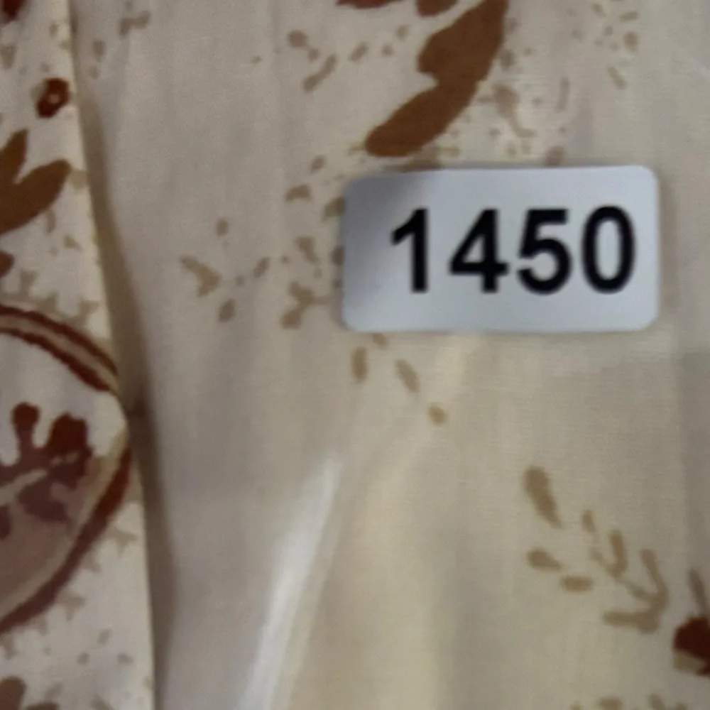 NEW Abercrombie and Fitch Cream Floral Printed Poplin Puff Sleeve Midi Dress XS
